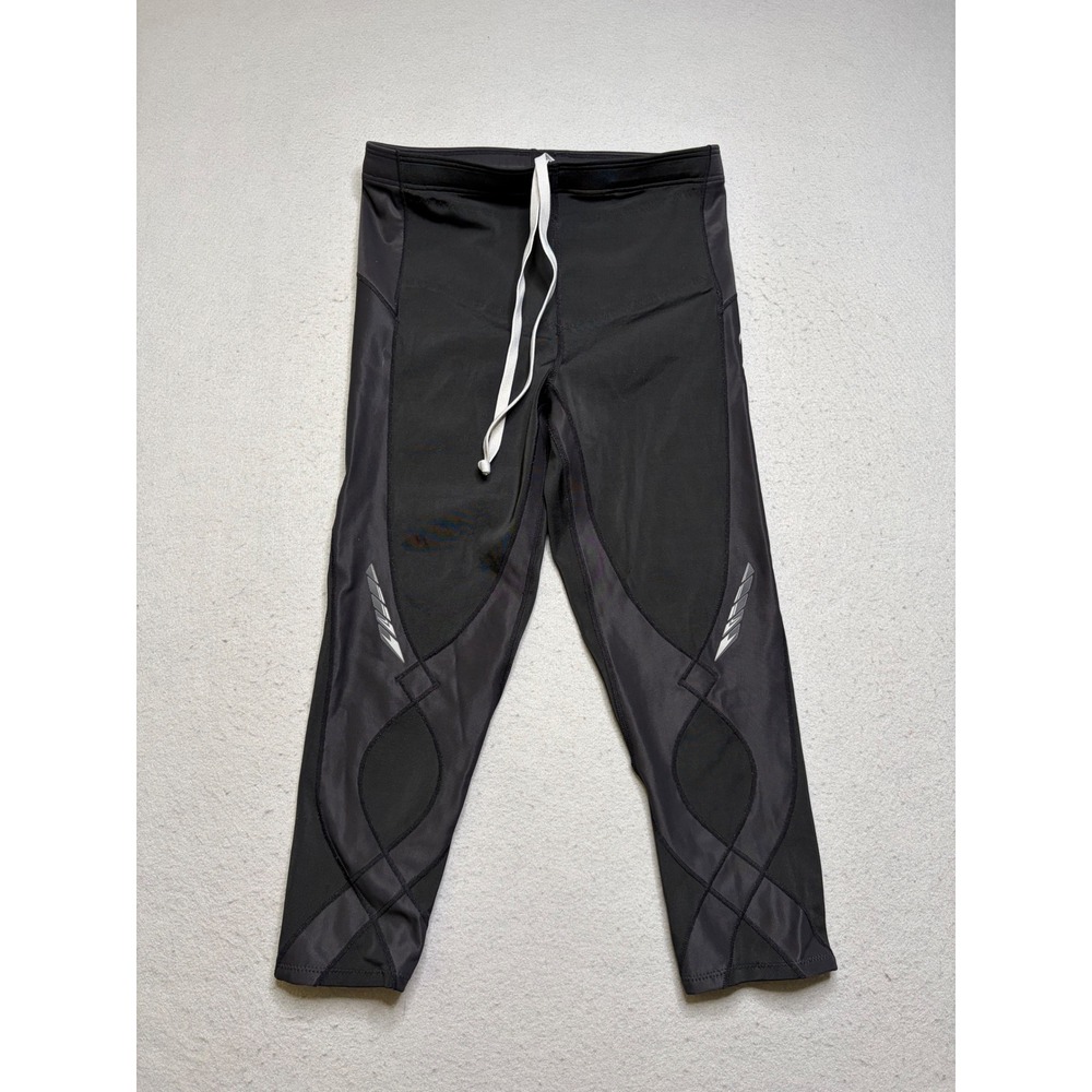 CW-X Stabilyx Compression Tights Womens Large Black 125806 Capri Athletic